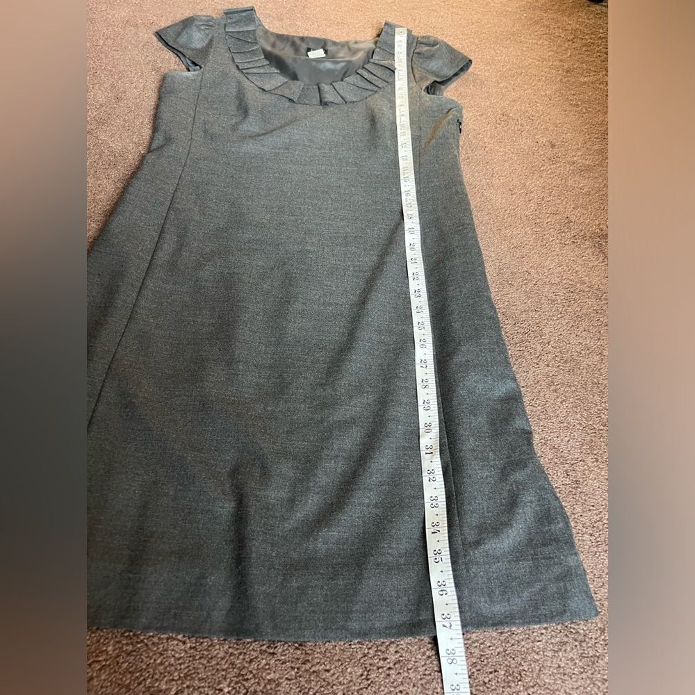 J. Crew Wool Blend Ruffle Neck Shift Dress - Picture 9 of 9
